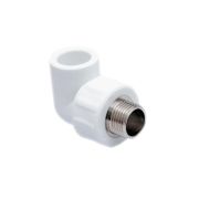 Угольник комбинированный PPR наружн. резьба 25х1/2 бел. RTP 10801