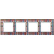 Рамка 4-м 14-5104-00 стекло Elegance прозрачный+бел. ЭРА Б0034523