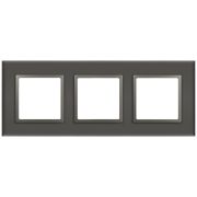Рамка 3-м Elegance 14-5103-16 для розеток и выключателей стекло титан Эра Б0065837