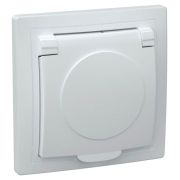 Розетка 1-м СП Кварта РСб10-3-КБ 16А IP20 с заземл. с крышкой бел. GENERICA ERK15-K01-16-DM