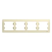 Рамка 4-м Glossa горизонт. беж. SE GSL000204