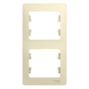 Рамка 2-м Glossa вертикал. беж. SE GSL000206