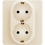 Розетка Inspiria 16А 250В 2х2P+E немецк. стандарт сл. кость IEK 673751