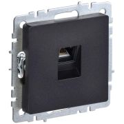 Розетка компьютерная СП RJ45 кат.5E BRITE РК10-БрЧ механизм черн. IEK BR-K10-1-K02